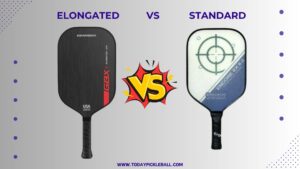 here is the image of elongated vs standard pickleball paddles